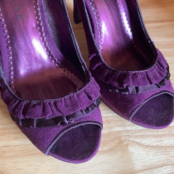 Rampage Deep purple Peep Toe Heels 7.5 - Picture 5 of 7